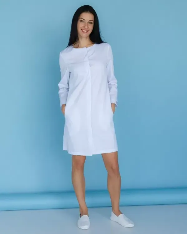 Медичний халат жіночий Жаклін колір білий