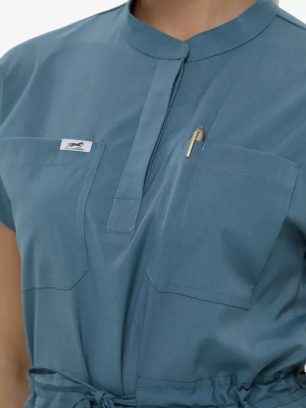 Ода Жіночий Медичний Костюм колір ніагара